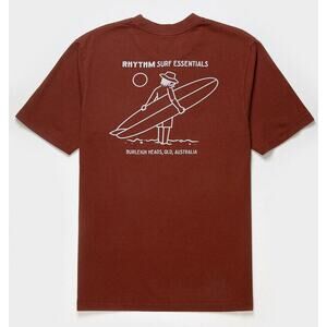 Rhythm. Surf Essentials Brown Short Sleeve Tee